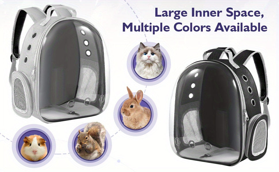 Backpack Carrier/ Bubble Carrying Bag for Small Medium Dogs Cats, Transparent Cat Space Capsule, Breathable Cat/ Dog Travel Bag