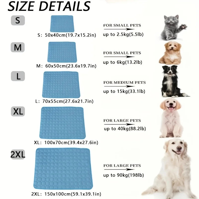 Pets Cooling Mat Summer Pet Cold Bed Extra Large For Small Big Dogs Pet Accessories Cat Durable Blanket Sofa Cat Ice Pad Blanket
