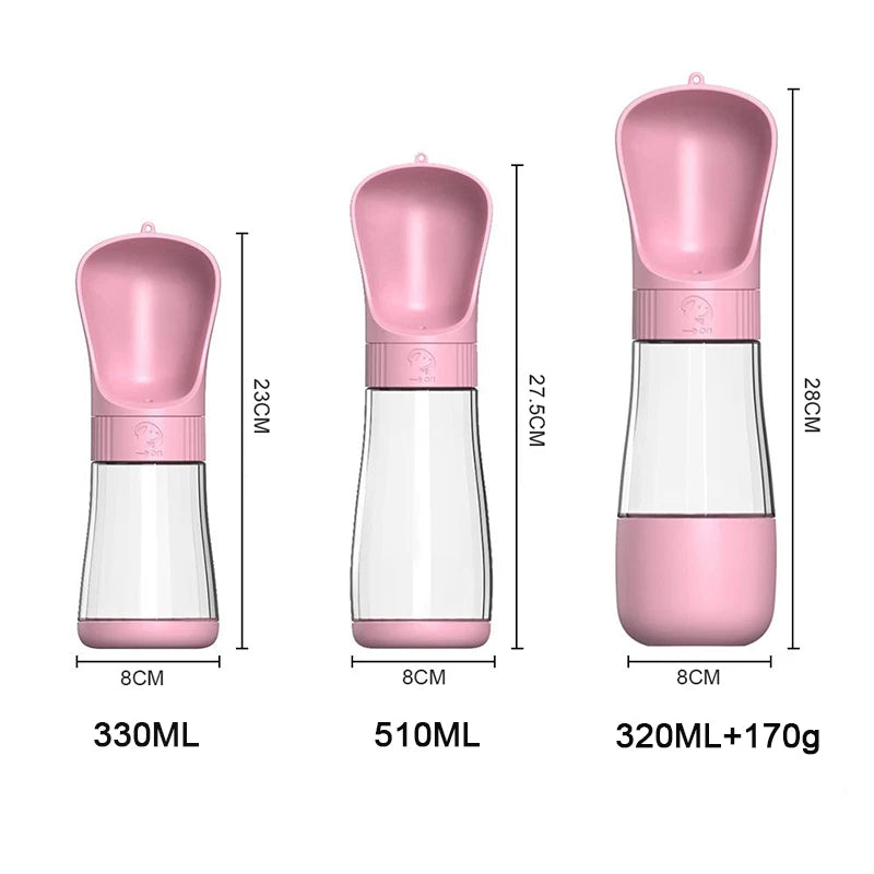 2- in-1 Portable Dog Water Bottle - Leakproof and Travel Ready