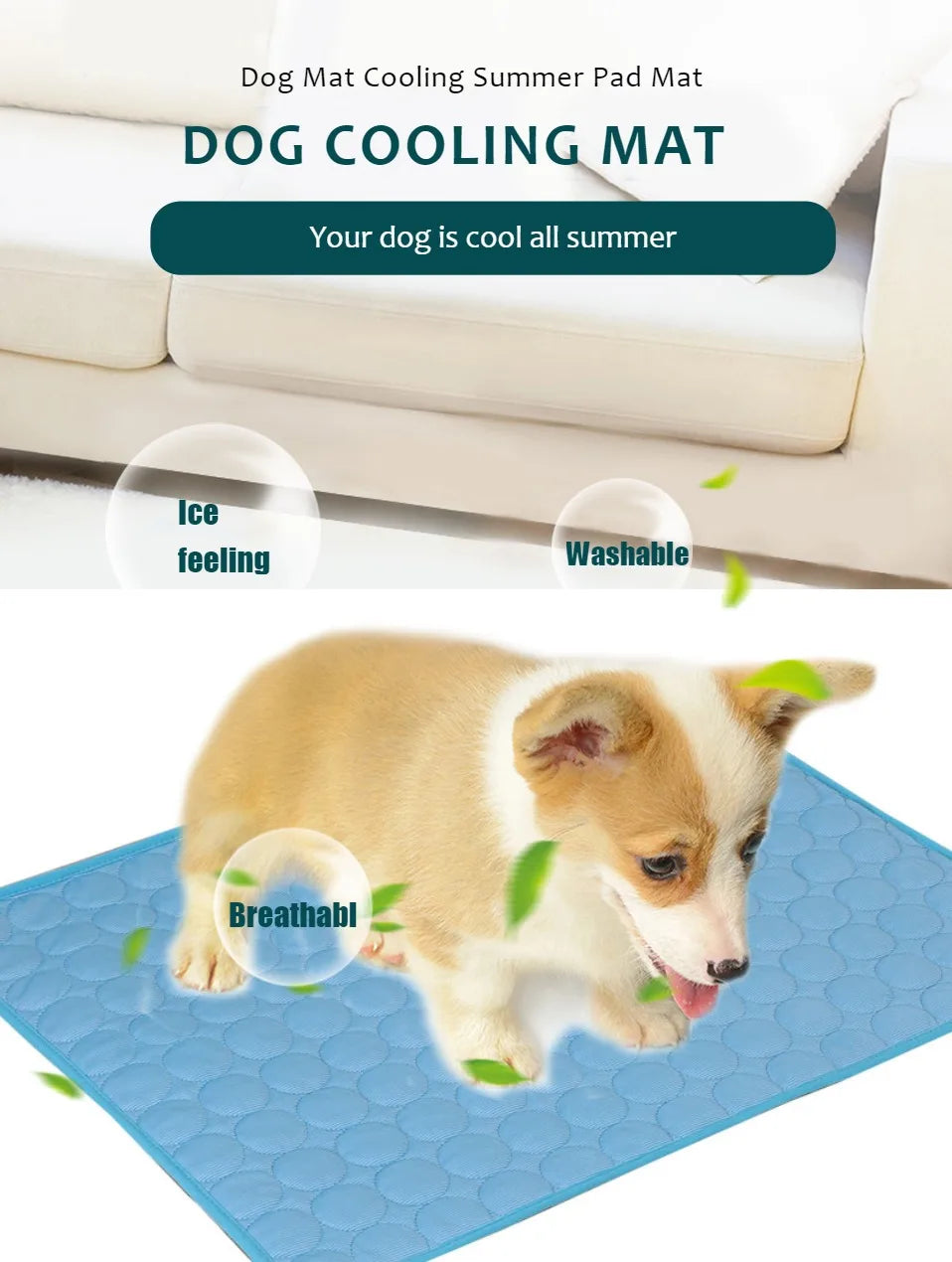 Pets Cooling Mat Summer Pet Cold Bed Extra Large For Small Big Dogs Pet Accessories Cat Durable Blanket Sofa Cat Ice Pad Blanket